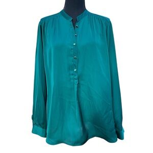 Women’s buttoned Green blouse by A.P.T XL Long sleeve